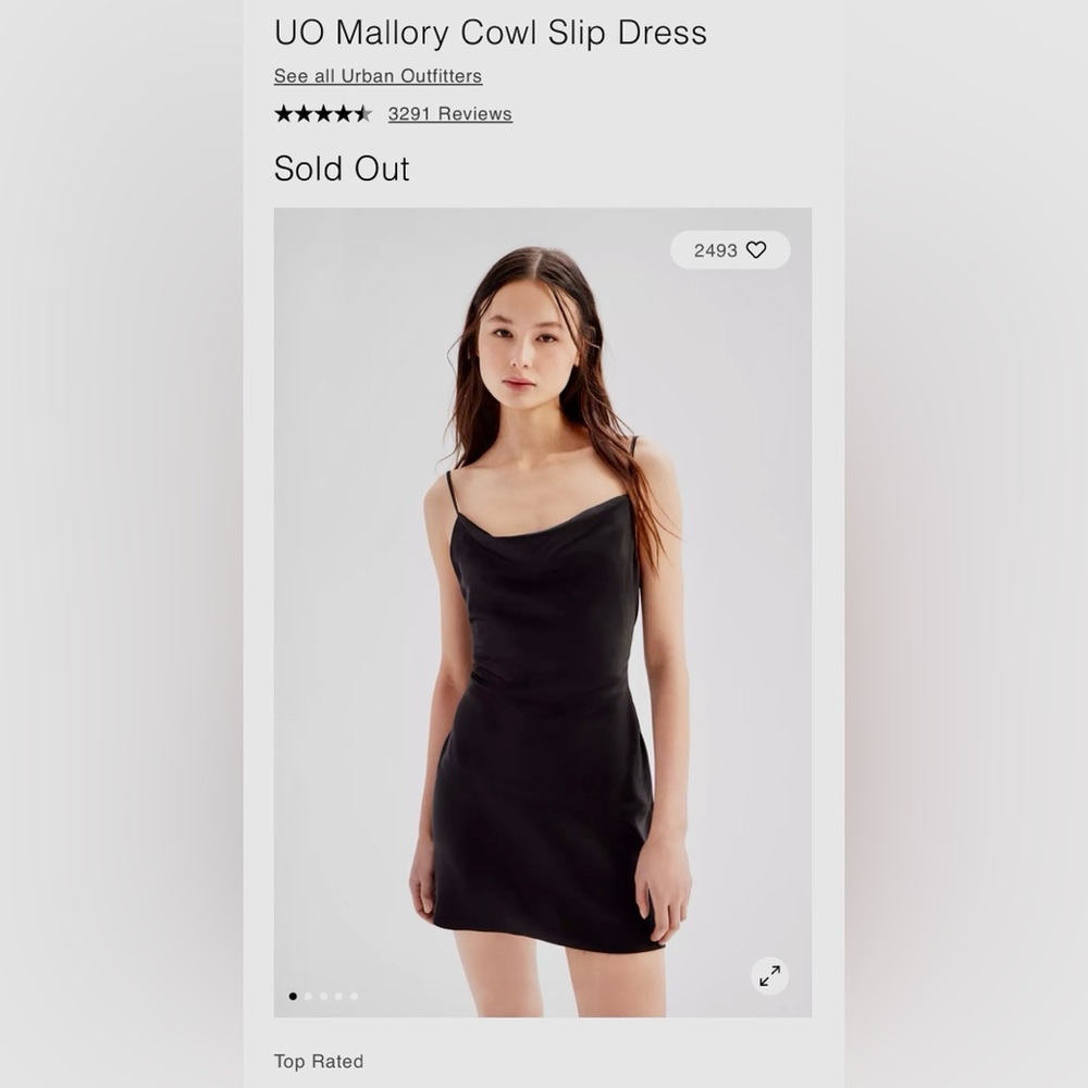 Urban Outfitters Mallory Cowl Slip Dress